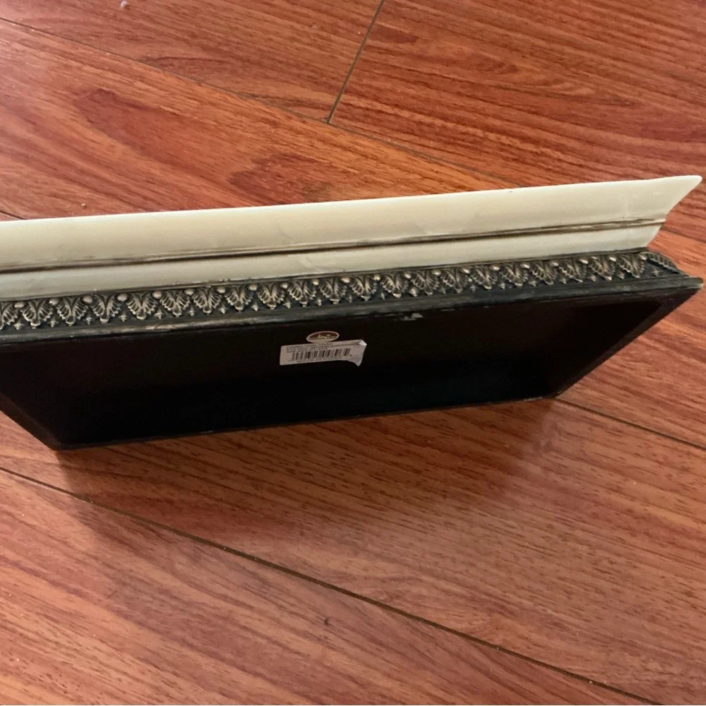 Elegant Cream and Silver Bath Tray